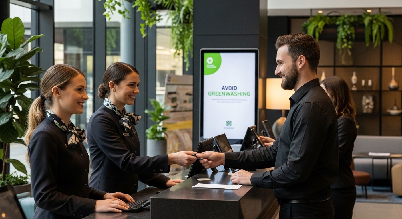 greenwashing hotel reception