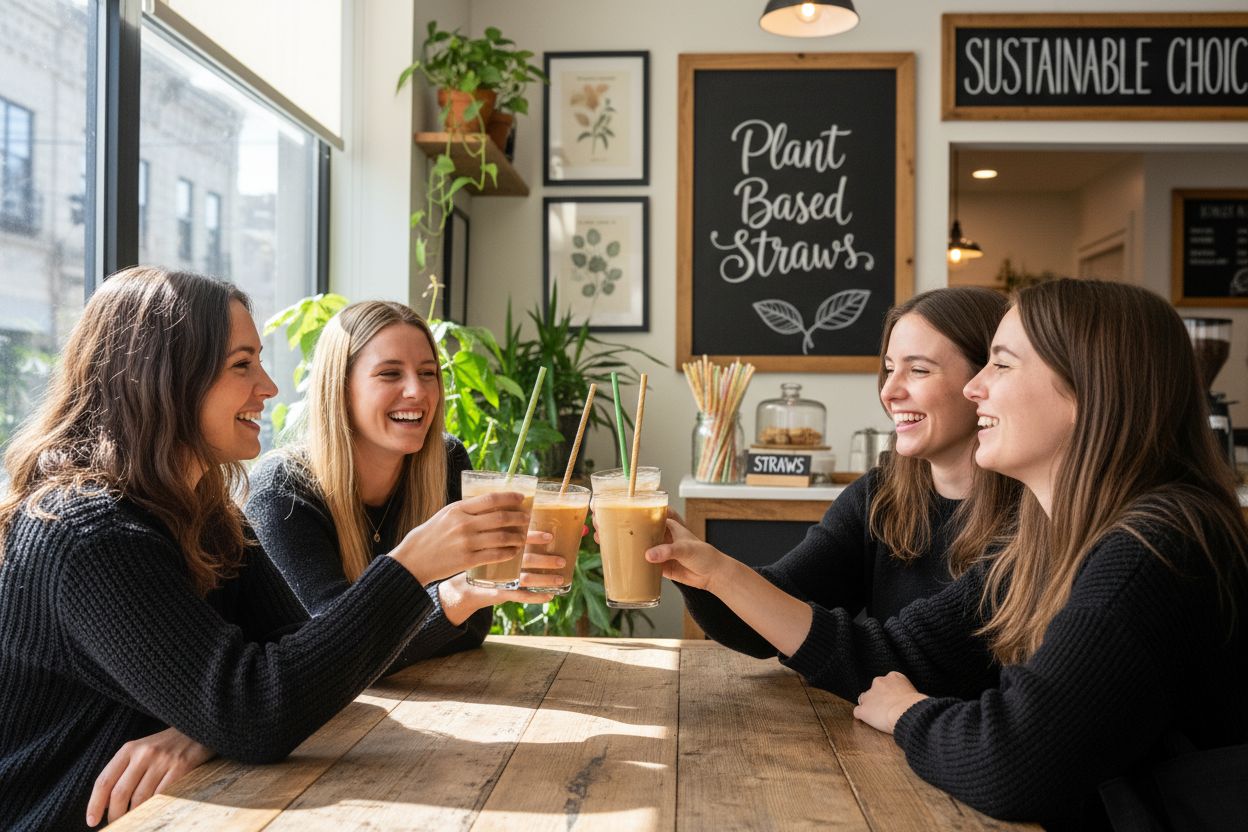 plant based straws café