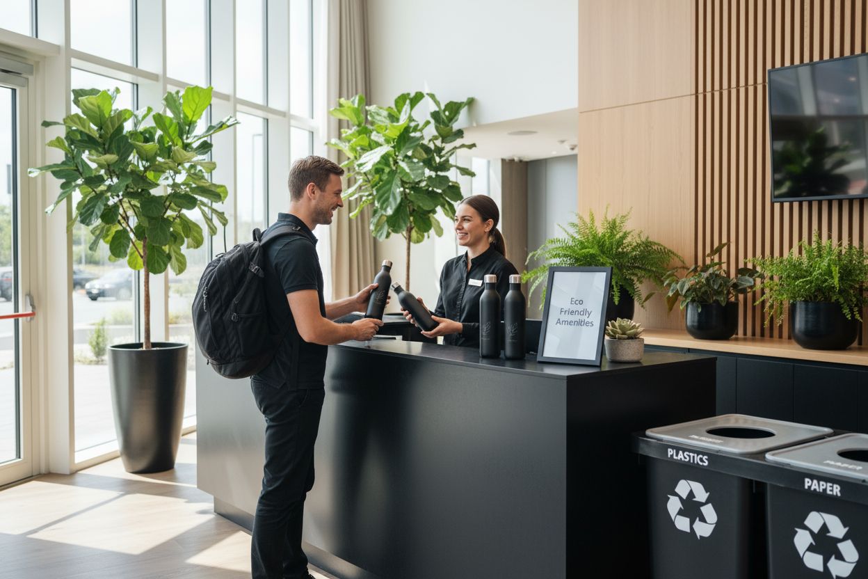 eco friendly hotel lobby