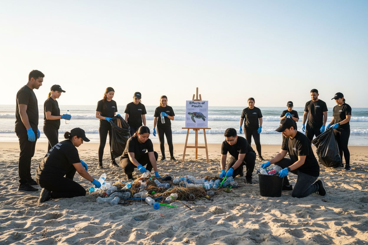 plastic pollution beach cleanup
