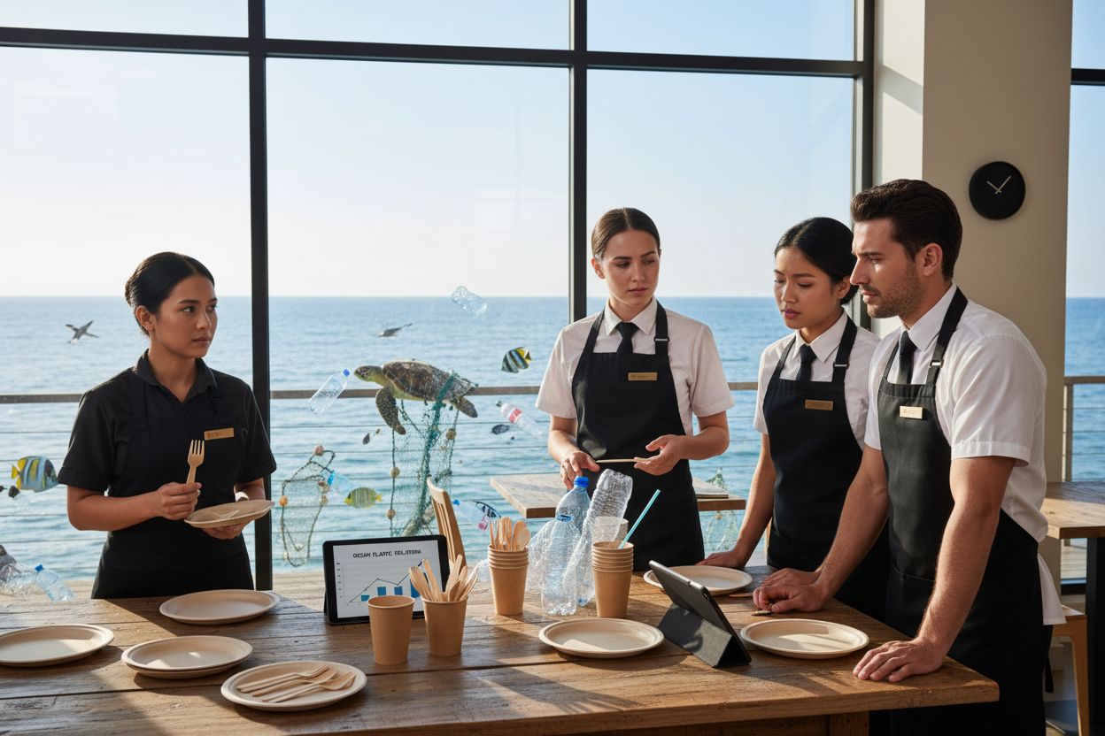 marine plastic pollution restaurant