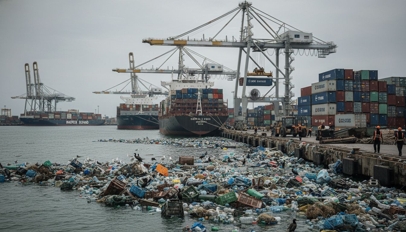 plastic pollution port