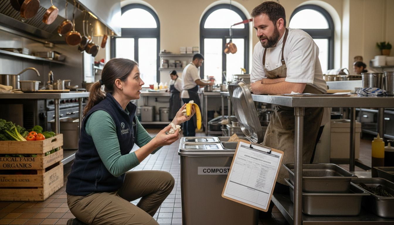 Wildlife management graduate training restaurant chef in eco practices