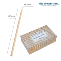 The Ocean Straw 6mm - Cocktails & Soft Drinks Nature / 150mm / Bag (B500) 6mm - Cocktails & Soft Drinks